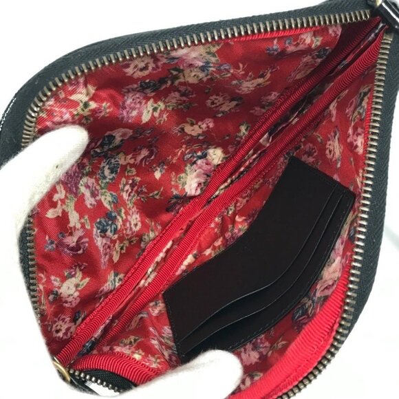 GUCCI 524316 Game List Logo Pouch with strap Clutch bag Black/yellow - Picture 9 of 13